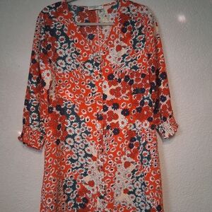 Vibrant Floral Women's Blouse